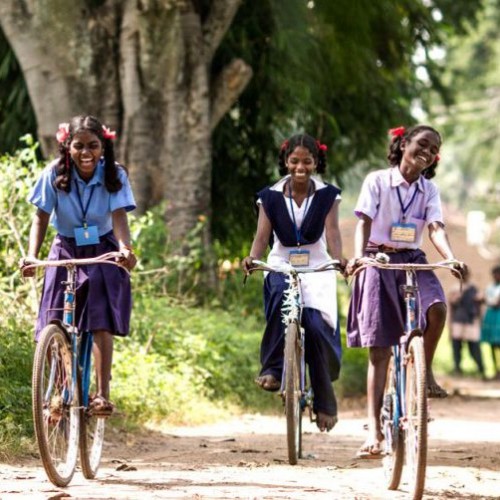 1 bicycle (heavyduty roadster) for school children living in rural areas to enable them to go to school and receive an education.